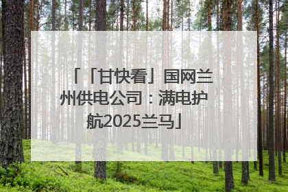 「甘快看」国网兰州供电公司：满电护航2025兰马