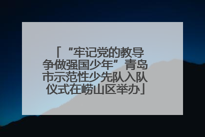 “牢记党的教导 争做强国少年”青岛市示范性少先队入队仪式在崂山区举办