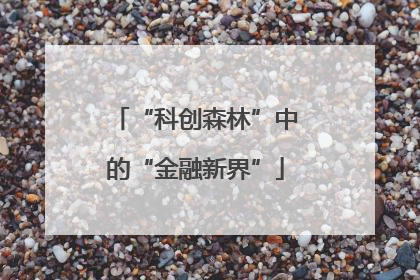 “科创森林”中的“金融新界”
