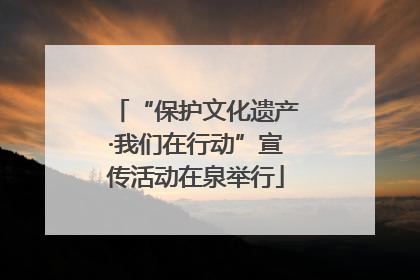 “保护文化遗产·我们在行动”宣传活动在泉举行