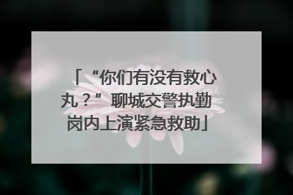 “你们有没有救心丸？”聊城交警执勤岗内上演紧急救助