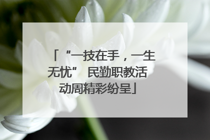 “一技在手，一生无忧” 民勤职教活动周精彩纷呈