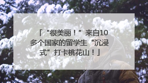 “很美丽！”来自10多个国家的留学生“沉浸式”打卡桃花山！