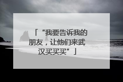 “我要告诉我的朋友，让他们来武汉买买买”
