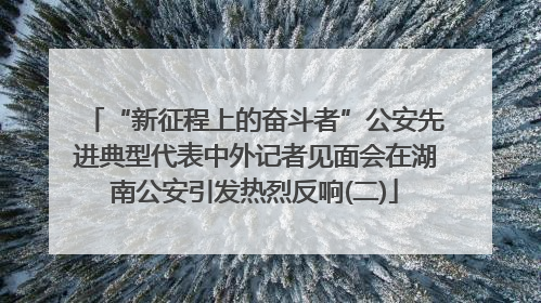 “新征程上的奋斗者”公安先进典型代表中外记者见面会在湖南公安引发热烈反响(二)