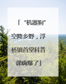 “机器狗”空降乡野，浮桥镇首堂科普课嗨爆了