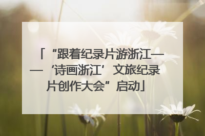 “跟着纪录片游浙江——‘诗画浙江’文旅纪录片创作大会”启动