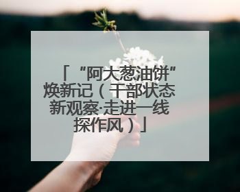 “阿大葱油饼”焕新记（干部状态新观察·走进一线探作风）