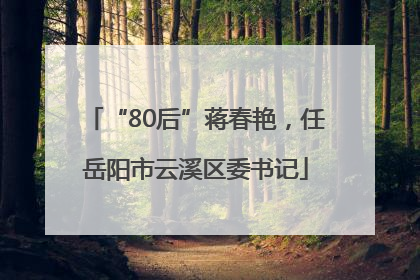 “80后”蒋春艳，任岳阳市云溪区委书记