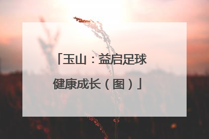 玉山：益启足球 健康成长（图）