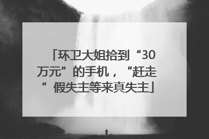 环卫大姐拾到“30万元”的手机，“赶走”假失主等来真失主