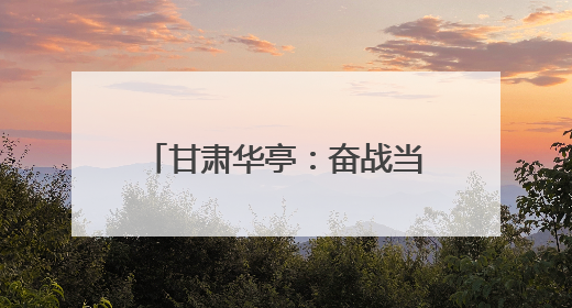 甘肃华亭：奋战当“夏” 打响项目建设攻坚大会战