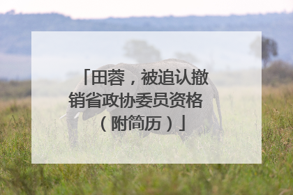 田蓉，被追认撤销省政协委员资格（附简历）