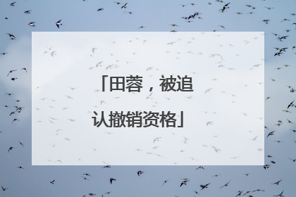 田蓉，被追认撤销资格
