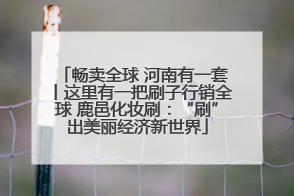 畅卖全球 河南有一套丨这里有一把刷子行销全球 鹿邑化妆刷：“刷”出美丽经济新世界