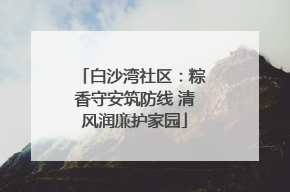 白沙湾社区：粽香守安筑防线 清风润廉护家园