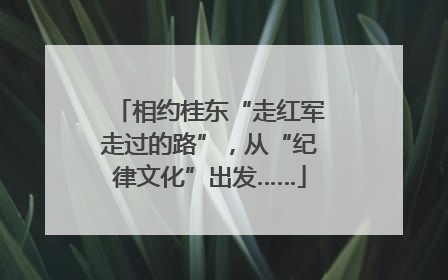 相约桂东“走红军走过的路”，从“纪律文化”出发……