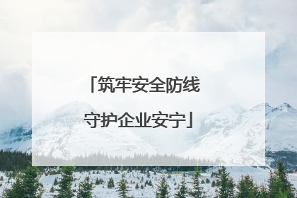 筑牢安全防线 守护企业安宁