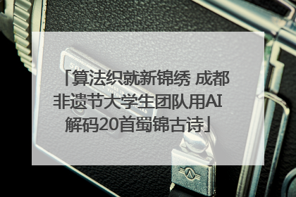 算法织就新锦绣 成都非遗节大学生团队用AI解码20首蜀锦古诗