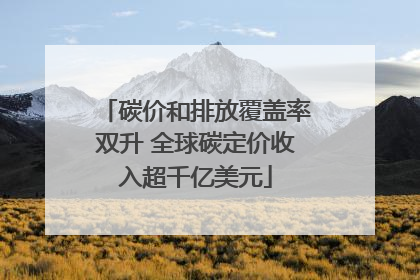 碳价和排放覆盖率双升 全球碳定价收入超千亿美元