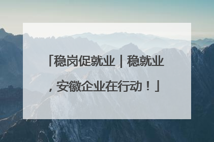 稳岗促就业｜稳就业，安徽企业在行动！