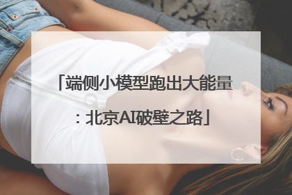 端侧小模型跑出大能量：北京AI破壁之路