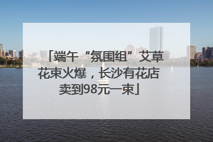 端午“氛围组”艾草花束火爆，长沙有花店卖到98元一束