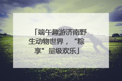 端午趣游济南野生动物世界，“粽享”量级欢乐