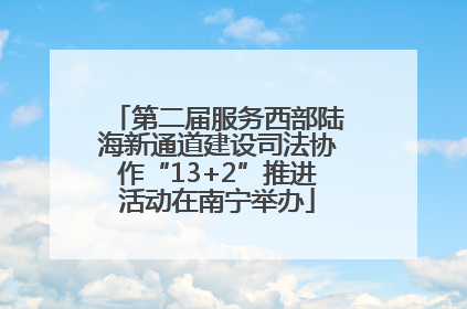 第二届服务西部陆海新通道建设司法协作“13+2”推进活动在南宁举办