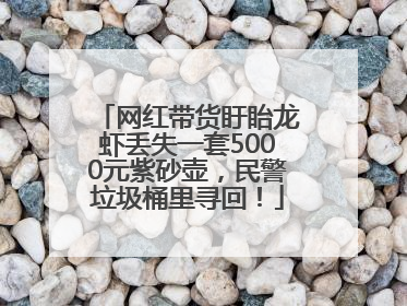 网红带货盱眙龙虾丢失一套5000元紫砂壶，民警垃圾桶里寻回！