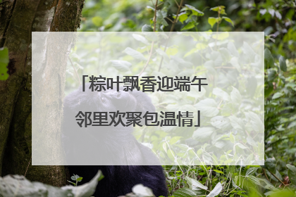 粽叶飘香迎端午 邻里欢聚包温情