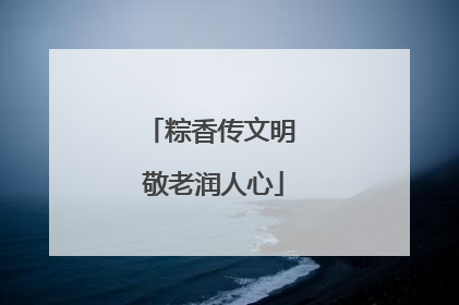 粽香传文明 敬老润人心