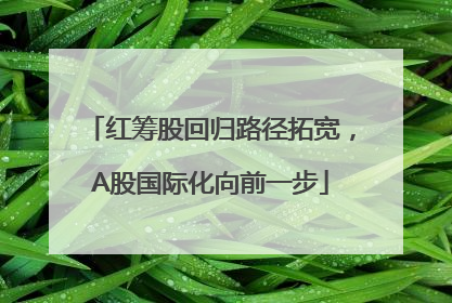红筹股回归路径拓宽，A股国际化向前一步