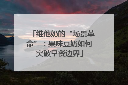 维他奶的“场景革命”：果味豆奶如何突破早餐边界