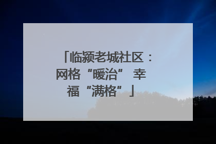 临颍老城社区：网格“暖治” 幸福“满格”