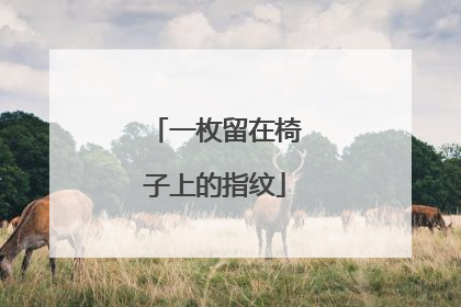 一枚留在椅子上的指纹