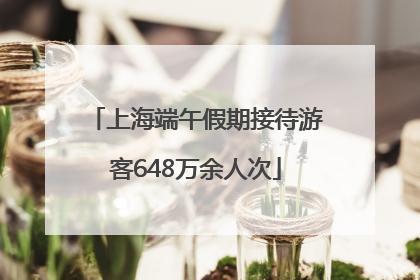 上海端午假期接待游客648万余人次