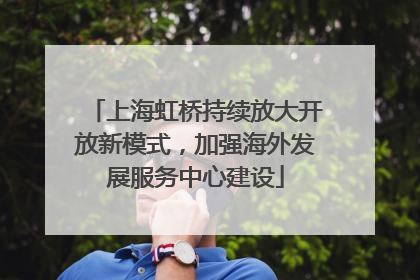 上海虹桥持续放大开放新模式，加强海外发展服务中心建设