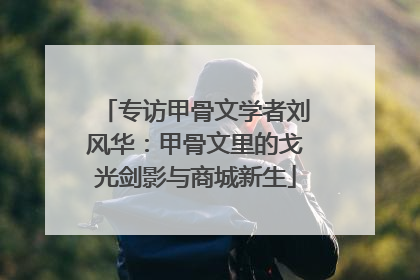 专访甲骨文学者刘风华：甲骨文里的戈光剑影与商城新生