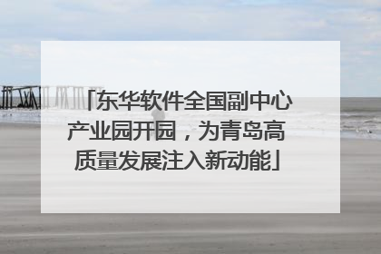 东华软件全国副中心产业园开园，为青岛高质量发展注入新动能
