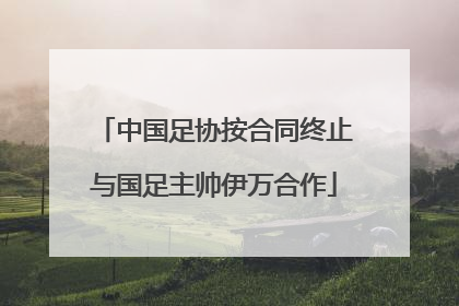 中国足协按合同终止与国足主帅伊万合作