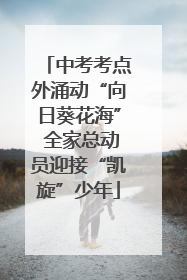中考考点外涌动“向日葵花海” 全家总动员迎接“凯旋”少年