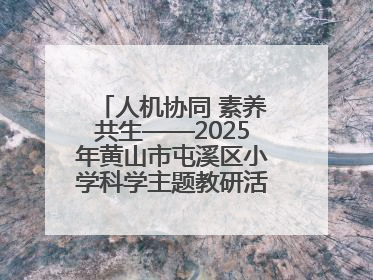 人机协同 素养共生——2025年黄山市屯溪区小学科学主题教研活动纪实