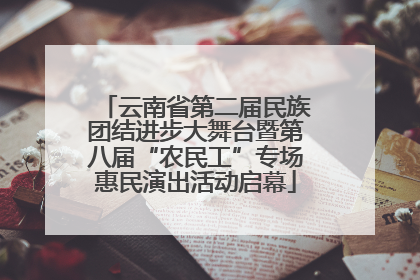 云南省第二届民族团结进步大舞台暨第八届“农民工”专场惠民演出活动启幕