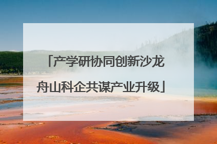 产学研协同创新沙龙 舟山科企共谋产业升级