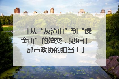 从“灰渣山”到“绿金山”的嬗变，见证什邡市政协的担当！