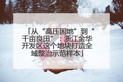 从“高压困地”到“千亩良田”：浙江金华开发区这个地块打造全域整治示范样本