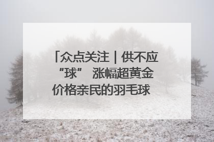 众点关注｜供不应“球” 涨幅超黄金 价格亲民的羽毛球为何身价飞涨？