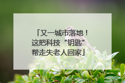 又一城市落地！这把科技“钥匙”帮走失老人回家