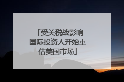 受关税战影响 国际投资人开始重估美国市场